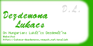 dezdemona lukacs business card